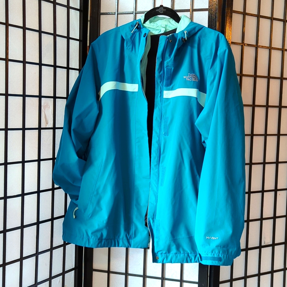 North Face Jacket Teal and light jade